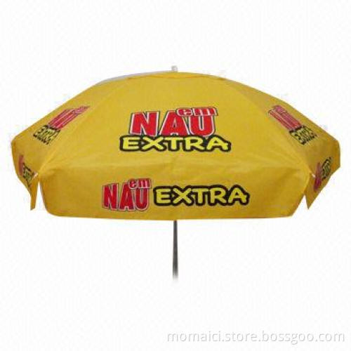 36-inch x 8K Manual Open Beach Umbrella with 190T Pongee Fabric